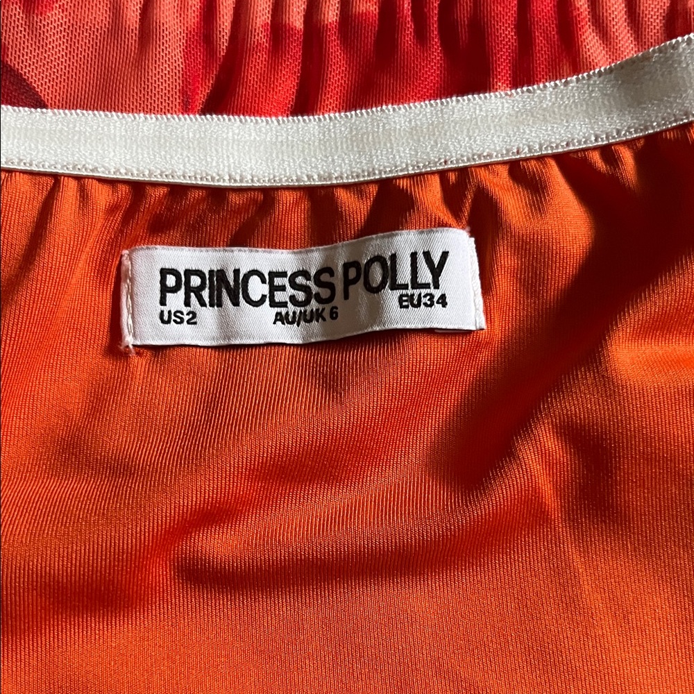 Princess Polly Bright Orange Crop Top